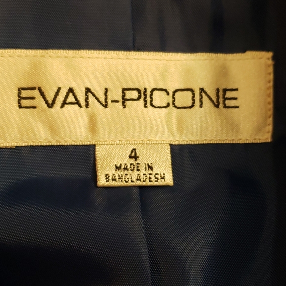 EVAN -PICONE BLUE 2-PC LINED PANTS SUIT SIZE 4 - Picture 16 of 16